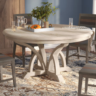 dining table round 60 inch wood tables solid marble wayfair circular sets